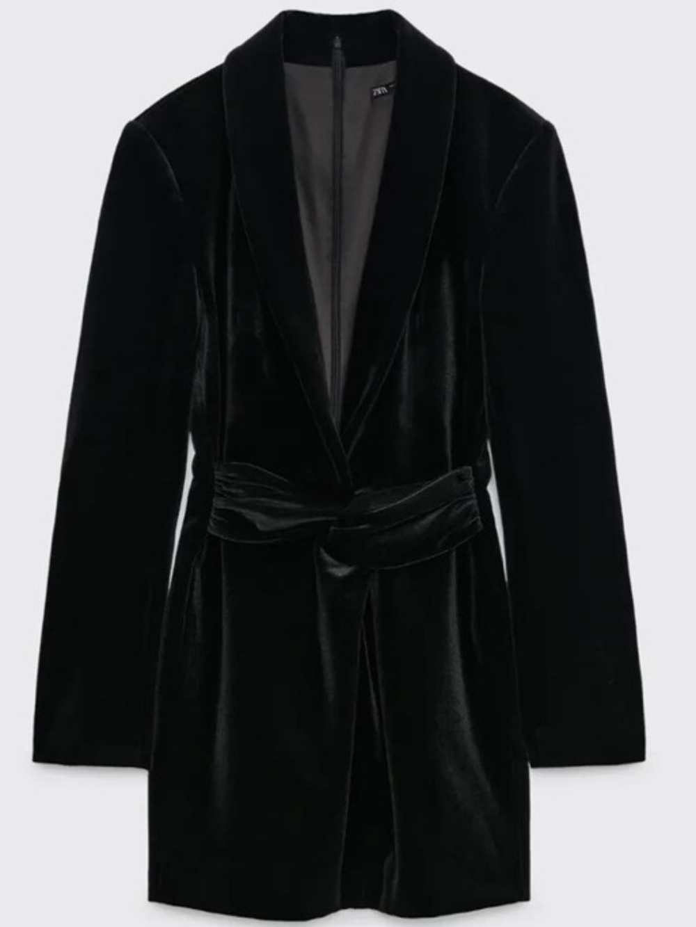 ZARA VELVET DRESS BLACK - BLOGGERS FAVORITE